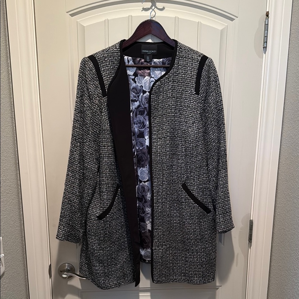 Cynthia Rowley Black and Gray Tweed